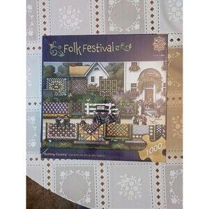 Master Pieces Jigsaw Puzzle Folk Festival Quilting Country 1000 pieces Sealed